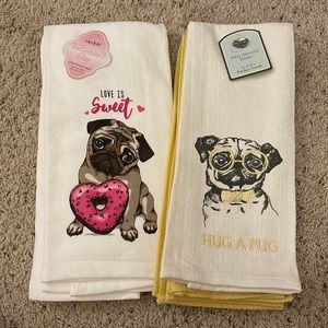 Pug Dog Kitchen Towel Set